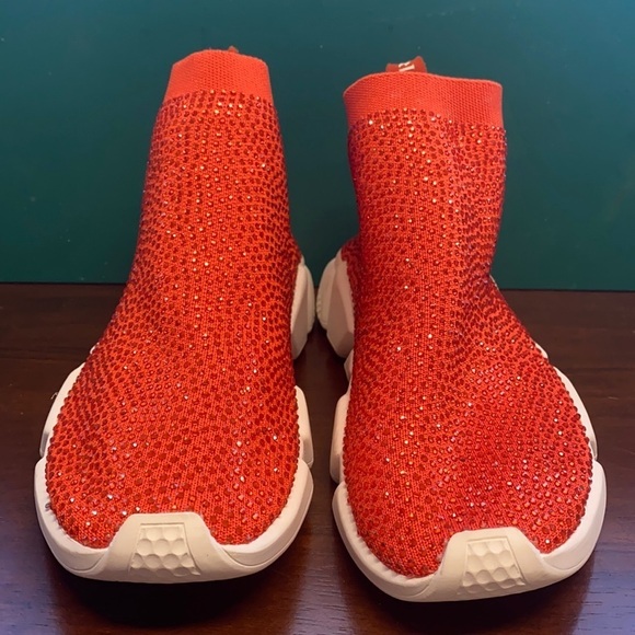 So Real Shoes - NWOT GSUWOO So Real Speed Fully Covered with Tangerine Crystals Athletic Shoes